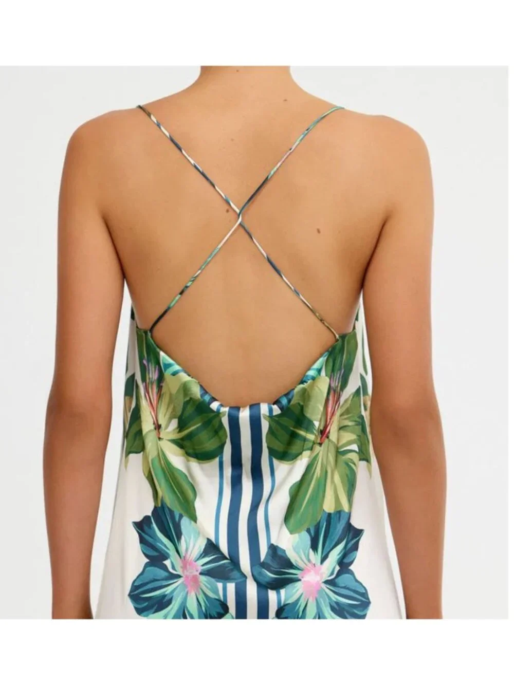 Significant Other Mariah Midi Dress Hibiscus Tile - Size 8 - Picture 5 of 9